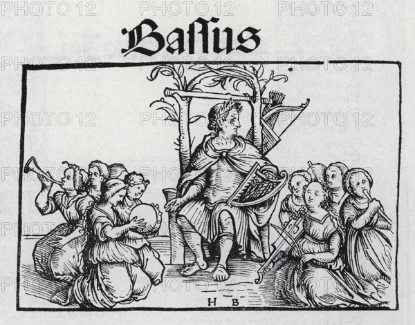 Bass, the four vocal parts from Öglin's songbook 1512, from Könnecke Bilderatlas zur Geschichte der