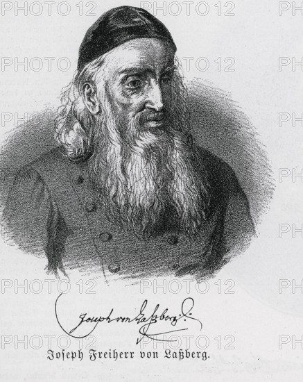 Joseph Freiherr von Laßberg (1770-1855), lithograph from Könnecke Bilderatlas zur Geschichte der