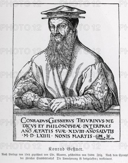 Konrad Geßner (1516-1565) from Könnecke Bilderatlas zur Geschichte der Deutschen Litteratur