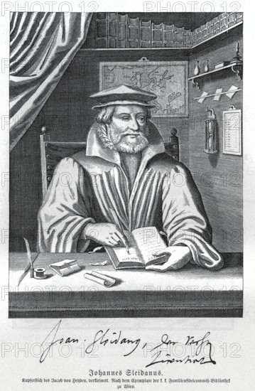 Johannes Sleidanus (Johann Baptist Philippson) (1506/1598-1556) Copperplate engraving, from