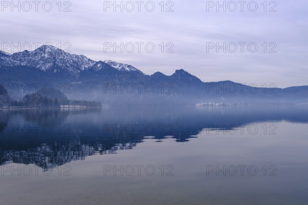At Lake Walchensee, south shore near Einsiedl, Upper Bavaria, Bavaria, Germany