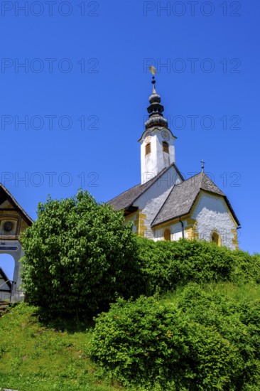 Rosenkranzkirche, pilgrimage church Maria Wörth, on Lake Lake Wörth, southern shore, Carinthia,