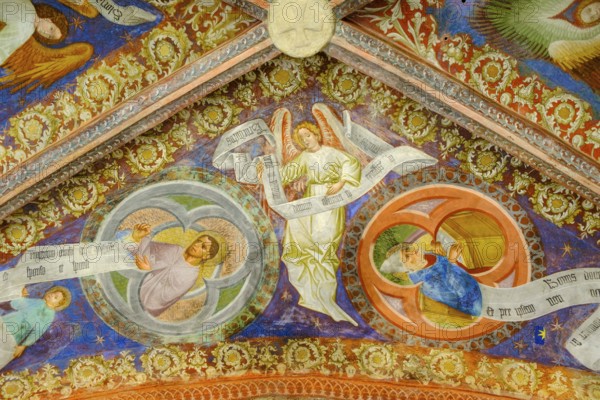 Renaissance frescoes, St. Jakob in Kastelaz, Tramin, Wine Route, South Tyrol, Italy