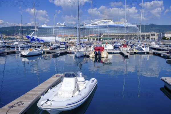 Marina San Giusto, Riva del Mandracchio, Promenade, Trieste, Adriatic Sea, Friuli Venezia Giulia