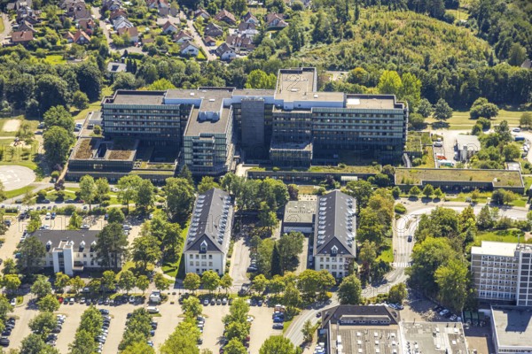 Aerial photo, Klinikum Lüdenscheid Märkische Kliniken, Piepersloh, Lüdenscheid, Sauerland, North