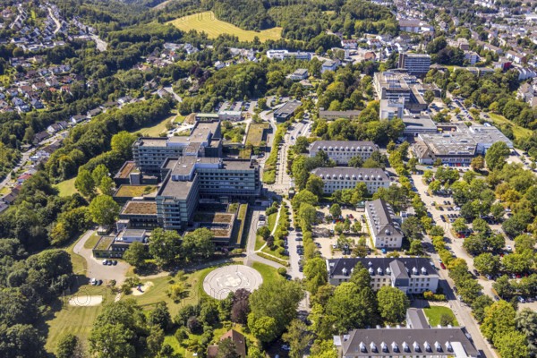 Aerial view, Klinikum Lüdenscheid Märkische Kliniken und Sportklinik Hellersen, Piepersloh,