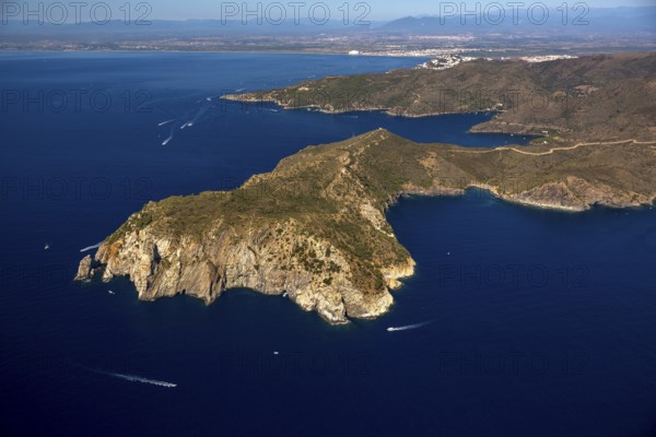 Parc Natural Cap De Creus, Cadaqués, Costa Brava, Catalonia, Spain, Cadaqués, Europe, aerial view,