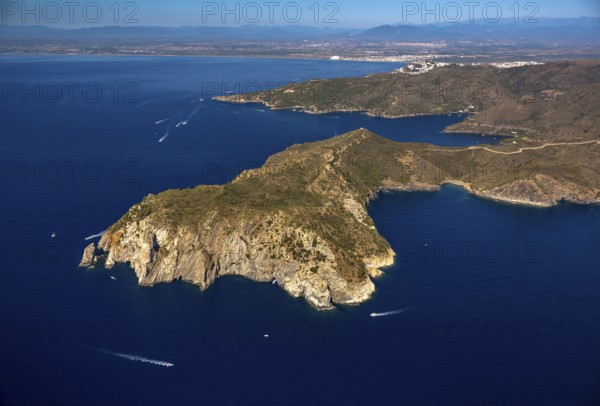Parc Natural Cap De Creus, Cadaqués, Costa Brava, Catalonia, Spain, Cadaqués, Europe, aerial view,