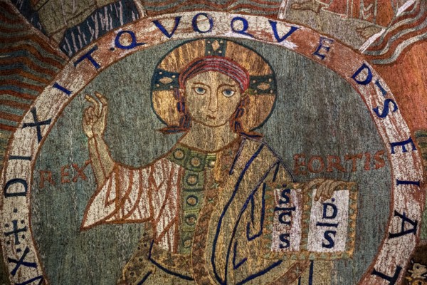 TapÃs de la creaciÃü, creation tapestry from the 11th century, Cathedral Santa Maria of Gerona,