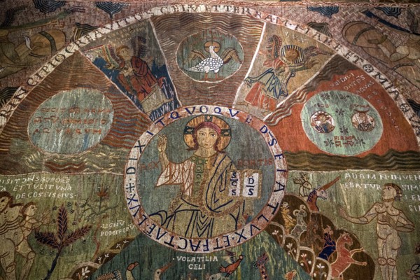 TapÃs de la creaciÃü, creation tapestry from the 11th century, Cathedral Santa Maria of Gerona,