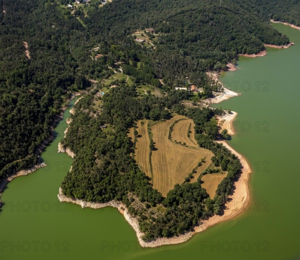 Panta de Sau, reservoir of Sau, river Ter, Riu Ter, Vilanova de Sau, Costa Brava, Catalonia, Spain,