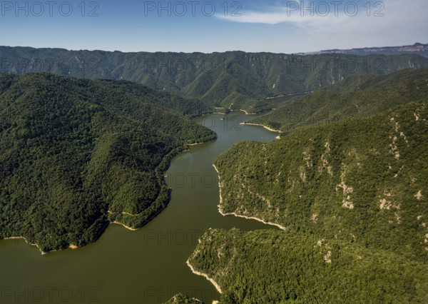 River Ter, Riu Ter, Susqueda Reservoir, Panta de Susqueda, Osor, Costa Brava, Catalonia, Spain,