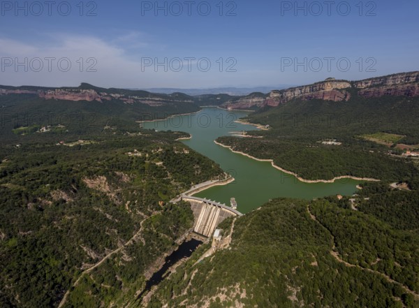 Panta de Sau, reservoir of Sau, river Ter, Riu Ter, Vilanova de Sau, Costa Brava, Catalonia, Spain,