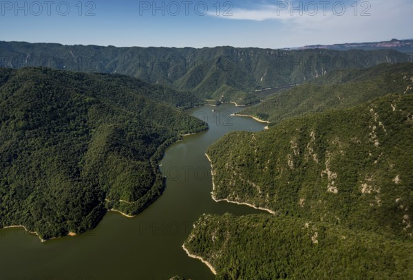 River Ter, Riu Ter, Susqueda Reservoir, Panta de Susqueda, Osor, Costa Brava, Catalonia, Spain,