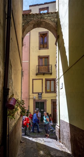 Sardinia, alley with picturesque house and window, Bosa, Europe, Province of Oristano, Italy, old