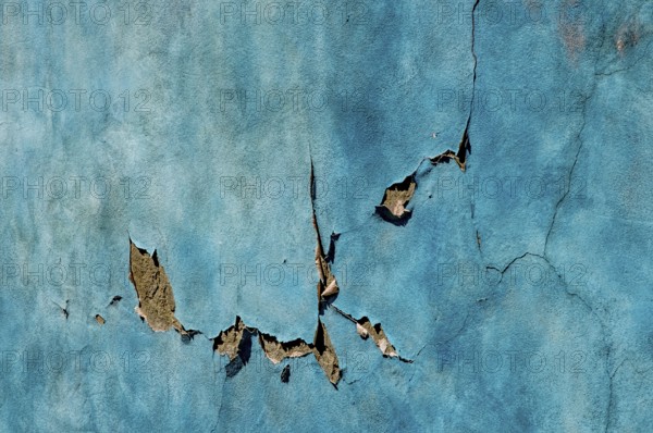 Sardinia, coloured house wall with crumbling plaster, Bosa, Europe, Province of Oristano, Italy,