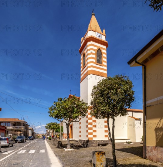 Sardinia, Chiesa di Sant'Anna, Church of Santa Anna in Tinnura, Europe, Province of Oristano,