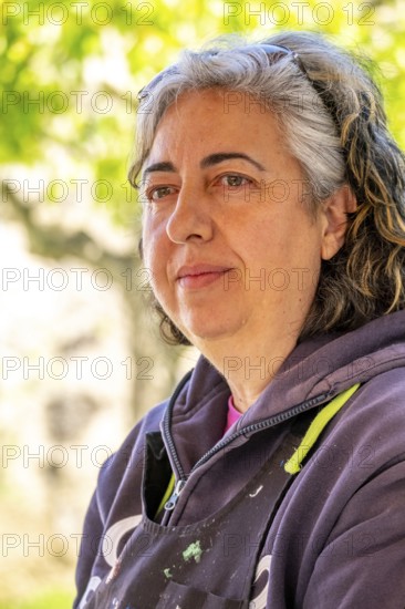 Sardinia, Pina Monne, female portrait and artist, Tinnura, Europe, Oristano province, Italy,