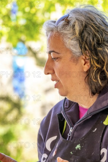 Sardinia, Pina Monne, female portrait and artist, Tinnura, Europe, Province of Oristano, Italy,