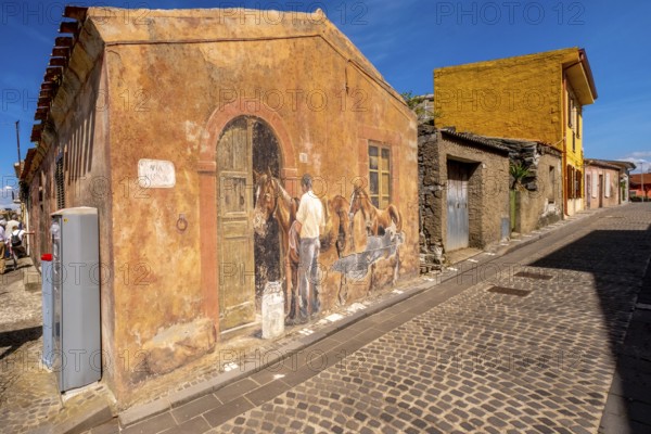 Sardinia, House with Murals, Sardinia Sightseeing, Tinnura, Europe, Province of Oristano, Italy,