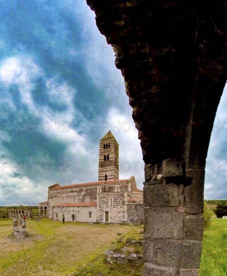 Sardinia, The Abbey Church of Santissima TrinitÃƒÂ di Saccargia, Romanesque church, Codrongianos,