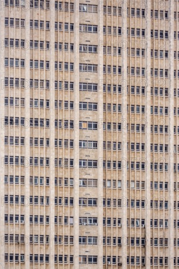 Window front of the Hospital Hermanos Amajeiras at the Malecon, La Habana, Havana, Cuba, Cuba,
