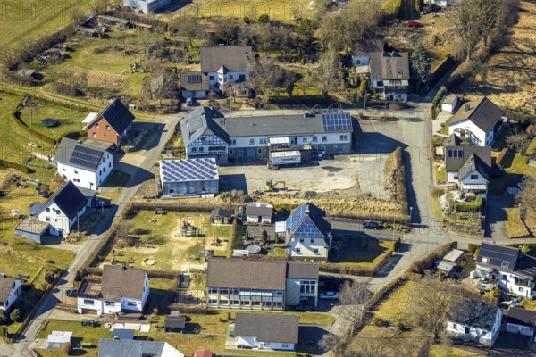 Aerial view, event location, Sauerlandtheater Hillmicke, Christophorusstraße 11-13, Hillmicke,