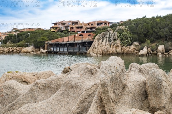 Sardinia, residential complex, worth seeing harbour town Porto Cervo, coast and bay, Arzachena,