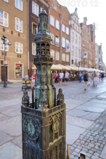 Model of GdaÅsk City Hall and Long Lane, GdaÅsk, Gdansk, Baltic Sea coast, Baltic Sea, pomorskie,