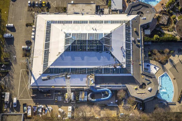 Aerial view, Aqua Spa and Aqua Fun Soest adventure pool, Soest, Soester Börde, North