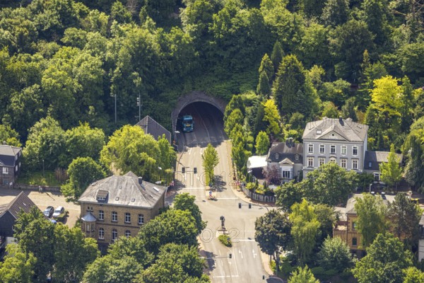 Aerial view, tunnel Velbert-Langenberg at the corner of Dr.-Hans-Karl-Glinz-Straße and Hauptstraße,