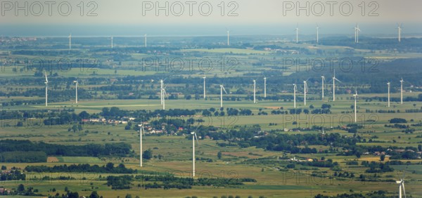Wind farm, wind turbines, Wierciszewo, Wandhagen, Hinterpommern, Baltic Sea coast, Województwo