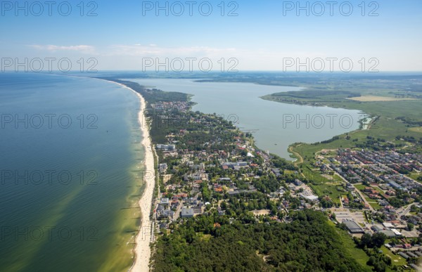 Gmina Mielno, Jamunder See, lagoon-like Jamno, Hinterpommern, Großmöllen, Groß Möllen, Baltic Sea