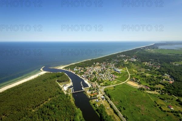 Beach west of KoÅ'obrzeg, Kolobrzeg, Rogowo, Baltic Sea coast, Województwo zachodniopomorskie,