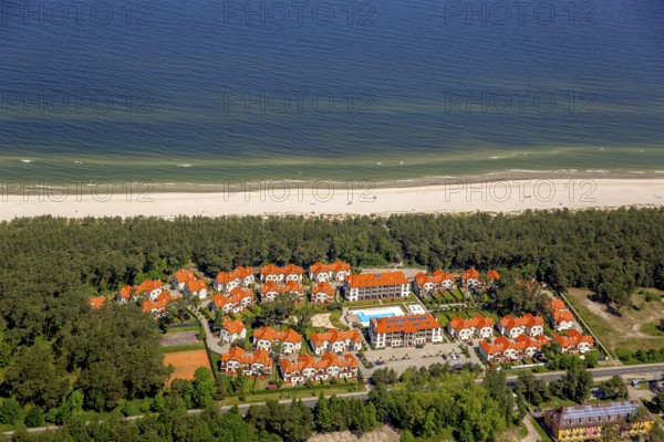 Beach west of KoÅ'obrzeg, Kolobrzeg, Rogowo, Baltic Sea coast, Województwo zachodniopomorskie,