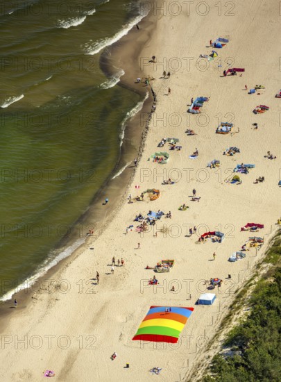 Bathers, Niechorze, Horst seaside resort, beach, Baltic Sea beach, Baltic Sea coast, Wojewóüdztwo
