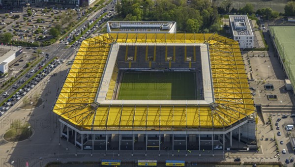 Aerial view, Aachen Tivoli, football stadium in Soers sports park, home ground of Alemannia Aachen