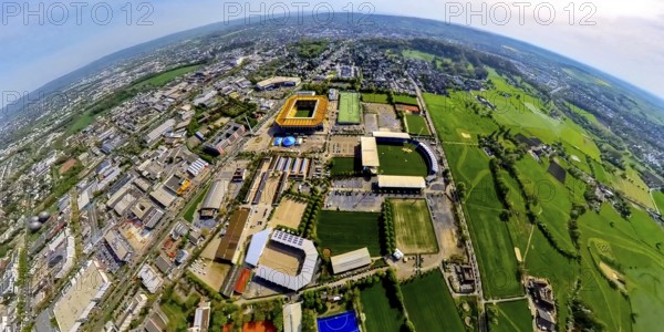 Aerial view, Aachener Tivoli, football stadium in Sportpark Soers, home ground of football club