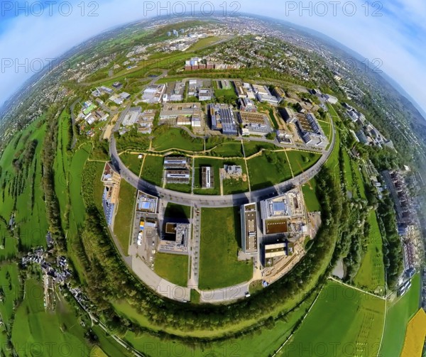 Aerial view, Rheinisch-Westfälische Technische Hochschule Aachen, University RWTH Campus Melaten