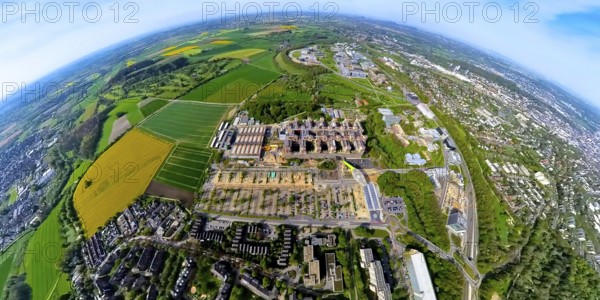 Aerial view, Rheinisch-Westfälische Technische Hochschule Aachen, University RWTH Campus Melaten