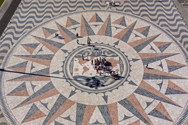 The large compass in the pavement in front of the Monumento a Los Descubrimientos, Lisbon, District
