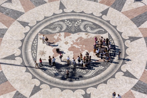 The large compass in the pavement in front of the Monumento a Los Descubrimientos, Lisbon, District