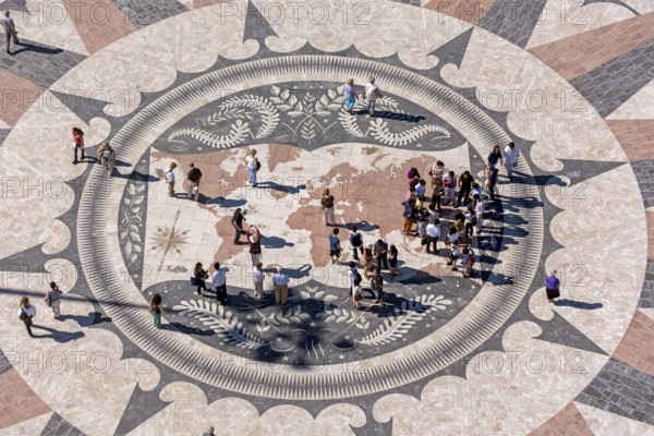 The large compass in the pavement in front of the Monumento a Los Descubrimientos, Lisbon, District