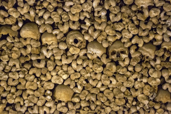 Piled bones in the ossuary, Capela dos ossos parede, chapel of bones, bone chapel, ossuary in