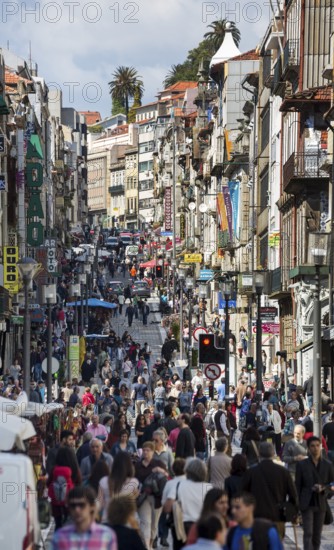 Shopping street Rua de Santa Catarina at Café Majestic, Oporto, Porto district, Portugal, Europe,