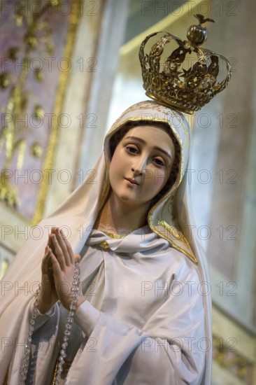 Statue of the Virgin Mary, Bom Jesus do Monte, pilgrimage church of Braga, Braga, Braga district,