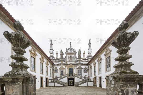 Casa de Mateus, palace with large gardens, Vila Real, Vila Real district, Portugal, Europe, aerial