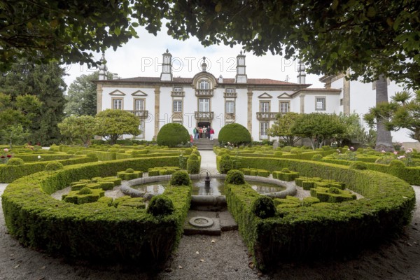 Manicured gardens of the palace, Casa de Mateus, palace with large gardens, Arroios, Vila Real
