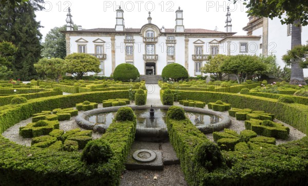 Spacious gardens of the palace, Casa de Mateus, palace with large gardens, Vila Real, Vila Real