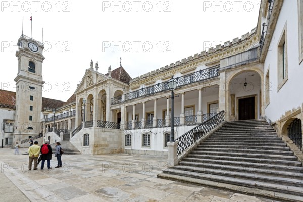 University of Coimbra, Coimbra, Coimbra district, Portugal, Europe, aerial view, birds-eyes view,